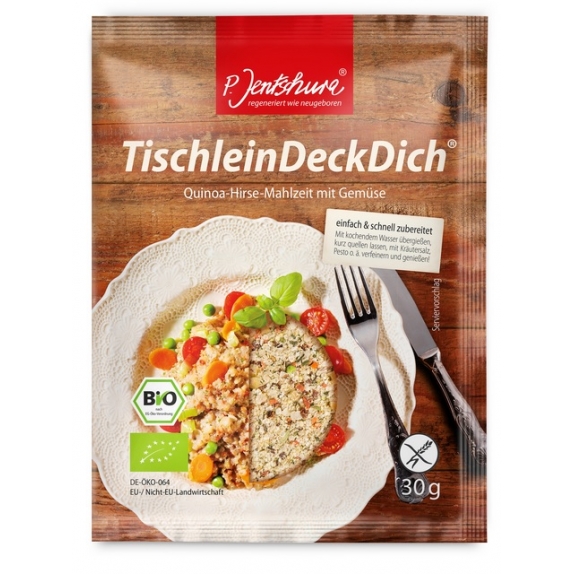 Jentschura TischleinDecDich danie z komosy ryżowej i prosa z warzywami 30 g BIO  cena 1,48$