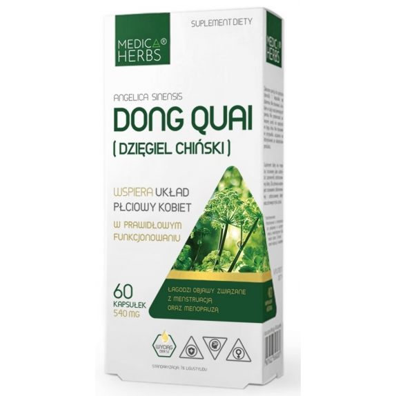 Medica Herbs dzięgiel chiński (Dong Quai) wyciąg 540 mg 60 kapsułek cena €4,96