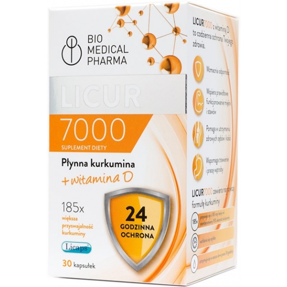 LICUR7000 D 30 kapsułek Bio Medical Pharma cena 79,99zł