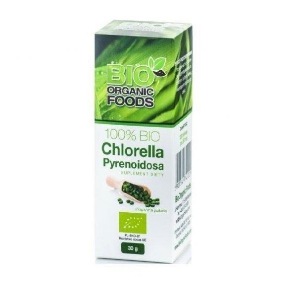 Chlorella BIO 30 g (120 tabletek po 250 mg) Bio Organic Foods cena 31,09zł