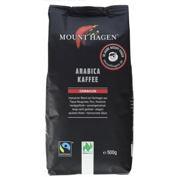 Kawa mielona arabica palona fair trade 500 g BIO Mount Hagen cena 43,25zł