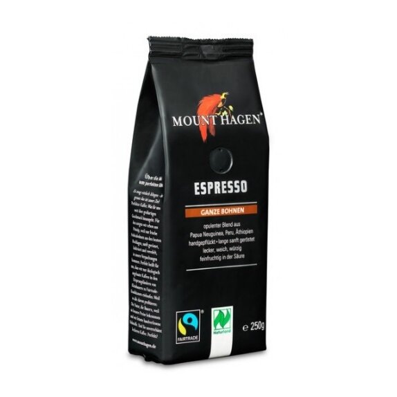 Kawa ziarnista espresso fair trade 250 g BIO Mount Hagen cena 26,55zł