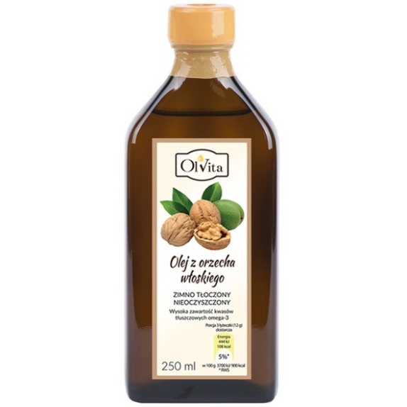 Olej z orzecha włoskiego tłoczony na zimno 250 ml Olvita cena 58,79zł