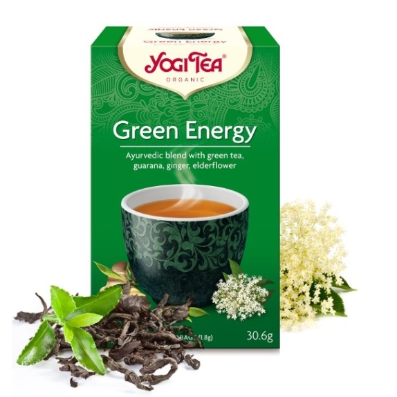 Herbata zielona energia 17 saszetek BIO Yogi Tea  cena 3,64$