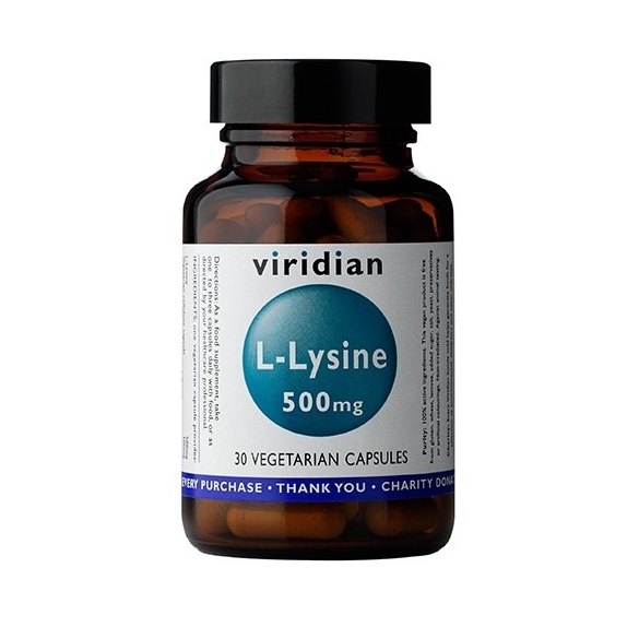 Viridian L-Lizyna 500 mg 30 kapsułek cena 12,39$