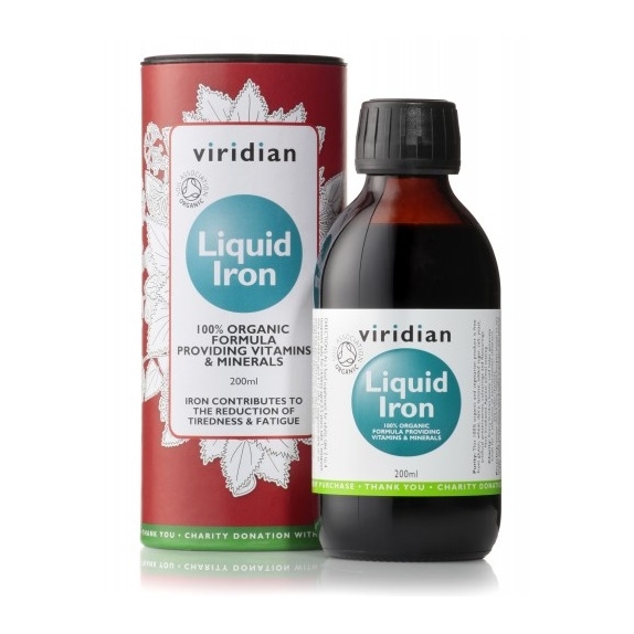 Viridian Liquid Iron Ekologiczne Żelazo w płynie 200 ml cena 43,98$