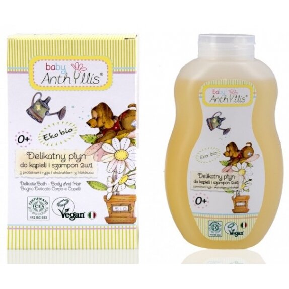 Baby Anthyllis Delikatna kąpiel i szampon 2 w 1 Hibiskus i proteiny ryżu 400 ml  cena €8,13