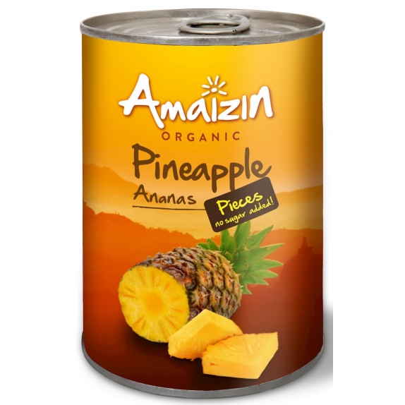 Ananas kawałki w soku własnym 400 g BIO Amaizin cena 20,84zł