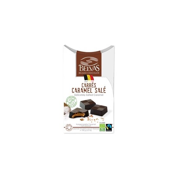 Belgijskie czekoladki z karmelem i solą bezglutenowe  Fair Trade Bio 100 g Belvas cena 16,90zł
