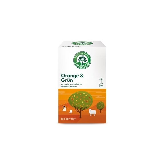 Herbata zielona z pomarańczą ekspresowa Bio (20 x 1,5 g) Lebensbaum cena 16,50zł