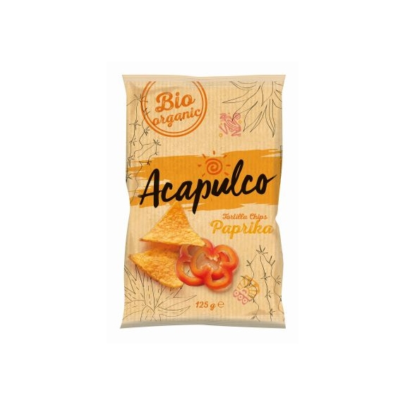 Nachosy o smaku paprykowym 125 g BIO Acapulco cena €1,61