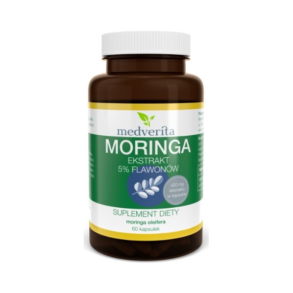Moringa ekstrakt 5% flawonów 60 kapsułek Medverita cena 18,89zł