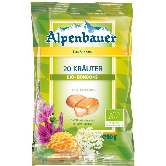 Cukierki z nadzieniem o smaku imbirowo-limonkowym i imbirowo-pomarańczowym Vegan BIO 90g Alpenbauer cena 7,89zł