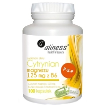 Aliness cytrynian magnezu 125 mg z B6 (P-5-P) 100 kapsułek
