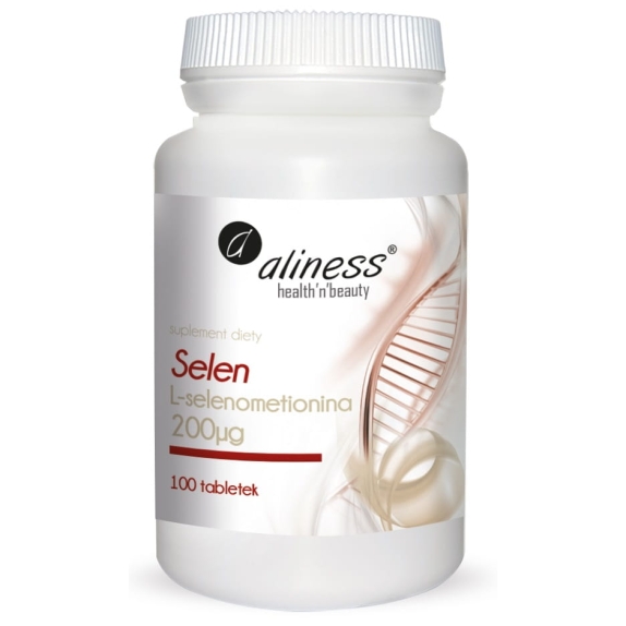 Aliness Selen L-selenometionina 200µg 100 tabletek cena 29,90zł
