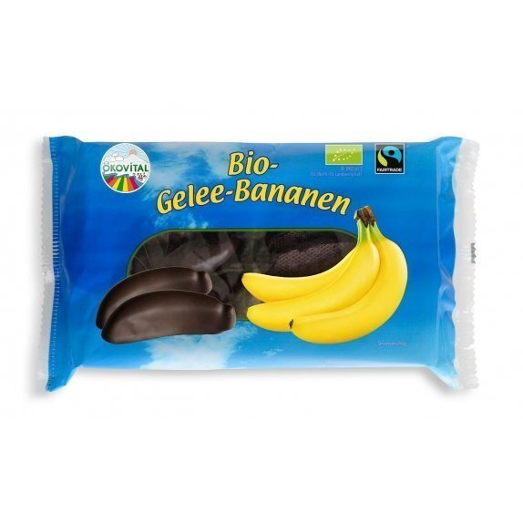 Galaretki bananowe w gorzkiej czekoladzie BIO 250 g Oekovital cena 18,29zł
