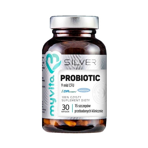 MyVita Silver Pure Probiotic Probiotyk 9 mld CFU 30 kapsułek  cena 12,42$