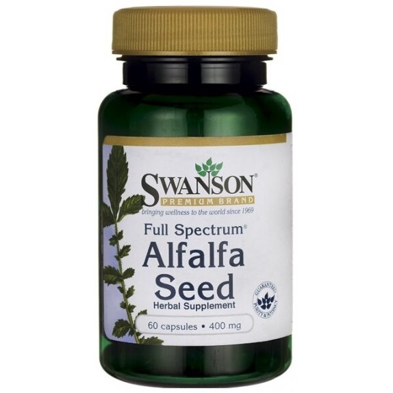 Swanson full spectrum alfalfa 400 mg 60 kapsułek PROMOCJA! cena 19,85zł