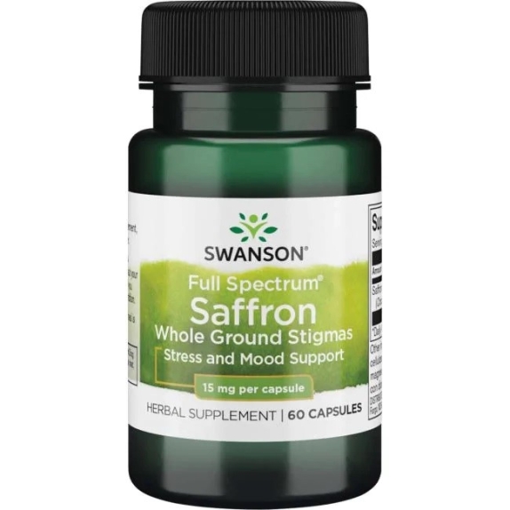 Swanson full spectrum szafran 15 mg 60 kapsułek cena 61,25zł