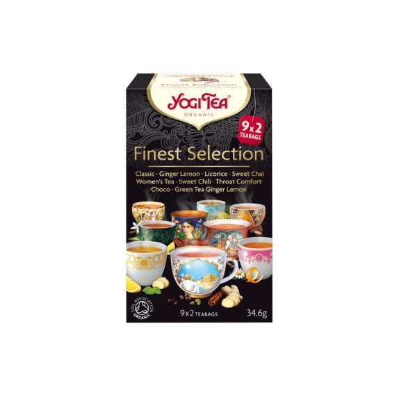 Herbata wyborny zestaw finest selection 18 saszetek  Yogi Tea cena 4,32$