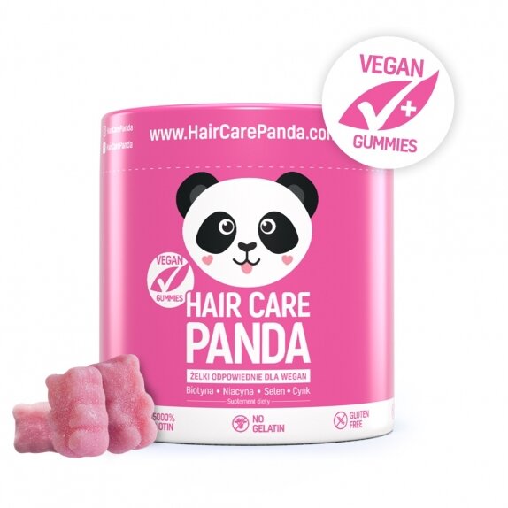 Hair Care Panda Witaminy na włosy w żelkach dla wegan 60 żelek Noble Health cena 150,00zł