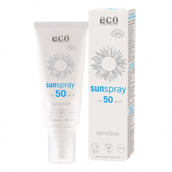 Eco cosmetics spray na słońce SPF 50 Sensitive 100 ml ECO cena 30,48$