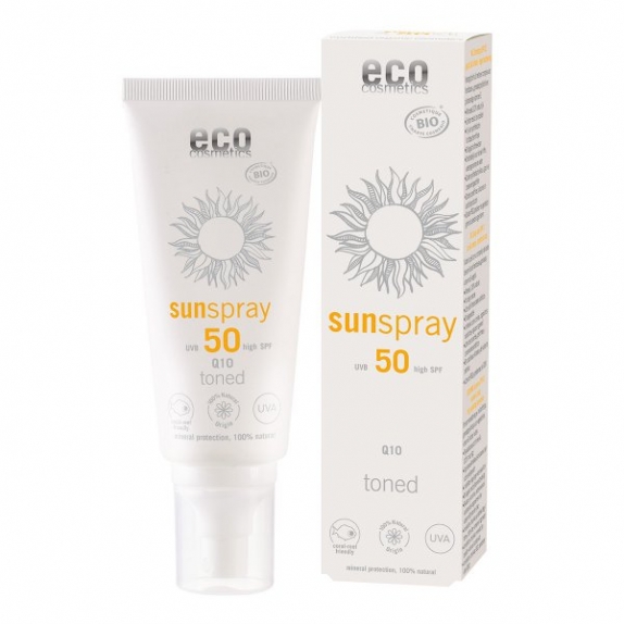 Eco cosmetics spray na słońce z Q10 tonowany SPF 50 100 ml ECO cena 31,97$