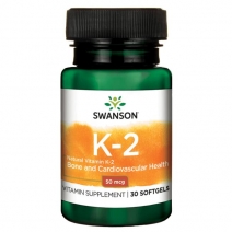 Swanson witamina K2 naturalna 50 mcg 30 kapsułek 