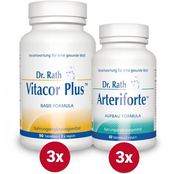 Dr Rath Połączona synergia 3x Arteriforte+3x Vitacor Plus cena 1162,00zł