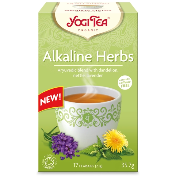 Herbatka zioła alkaliczne (mniszek, pokrzywa, lawenda) 17 saszetek BIO Yogi Tea  cena €2,83