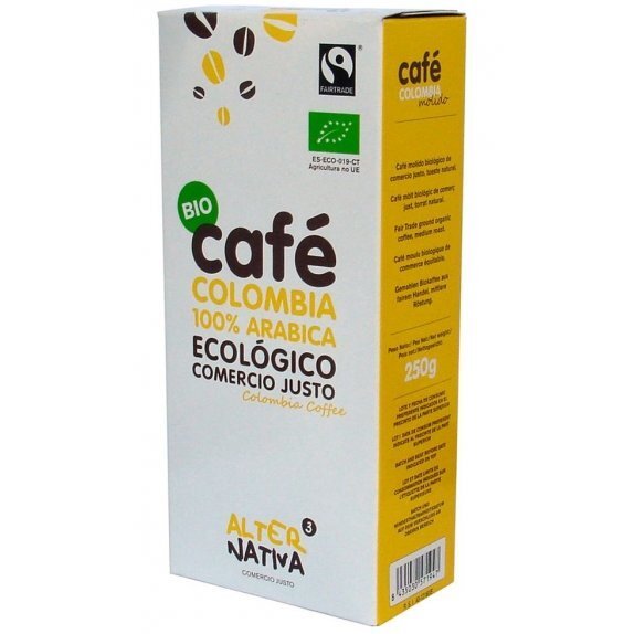 Kawa mielona arabica colombia Fair Trade BIO 250 g Alternativa cena 26,29zł