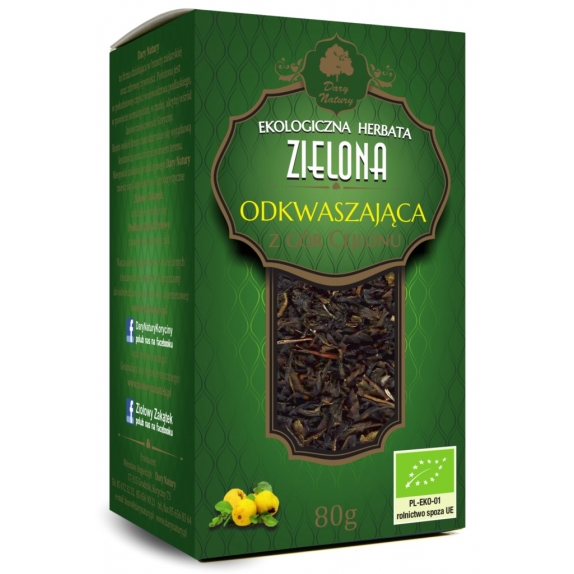 Herbata zielona odkwaszająca 80 g BIO Dary Natury cena 6,52$