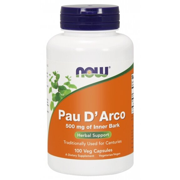 Pau D’Arco 500 mg 100 kapsułek NOW Foods PROMOCJA! cena €7,22