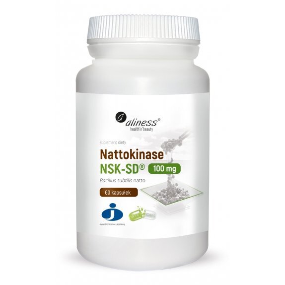 Aliness nattokinase NSK-SD 100 mg 60 kapsułek cena 20,22$