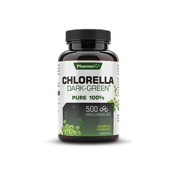 Pharmovit Chlorella Dark Green 500 tabletek  cena 49,79zł