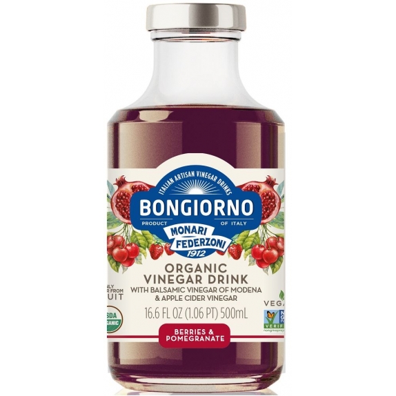 Napój o smaku owoców jagodowych i granatu z octem balsamicznym z Modeny 500 ml BIO Bongiorno cena 10,55zł