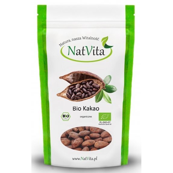 Kakao raw ziarna 250 g Natvita cena 22,25zł