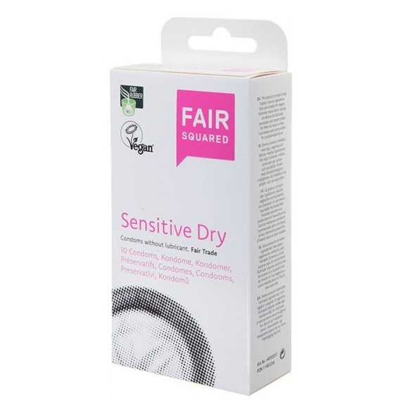 Fair Squared Prezerwatywy Sensitive dry z naturalnego lateksu 10 sztuk cena 37,90zł