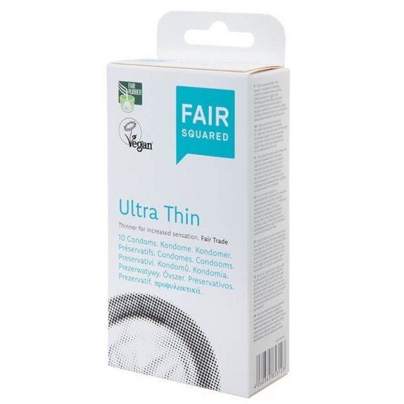 Fair Squared Prezerwatywy Ultra thin cienkie z naturalnego lateksu 10sztuk cena 38,90zł