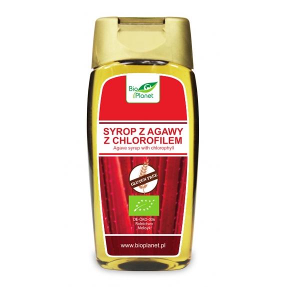 Syrop z agawy z chlorofilem bezglutenowy 350 g (250 ml) BIO Bio Planet  cena 4,41$