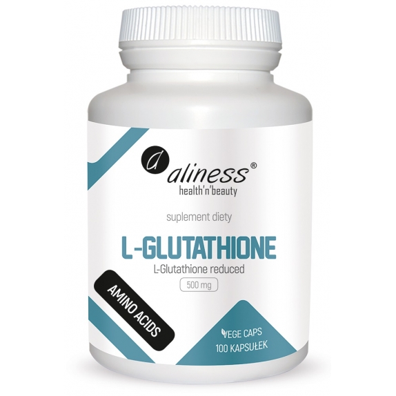 Aliness L-glutathione reduced 500 mg 100 VEGE kapsułek cena 25,62$