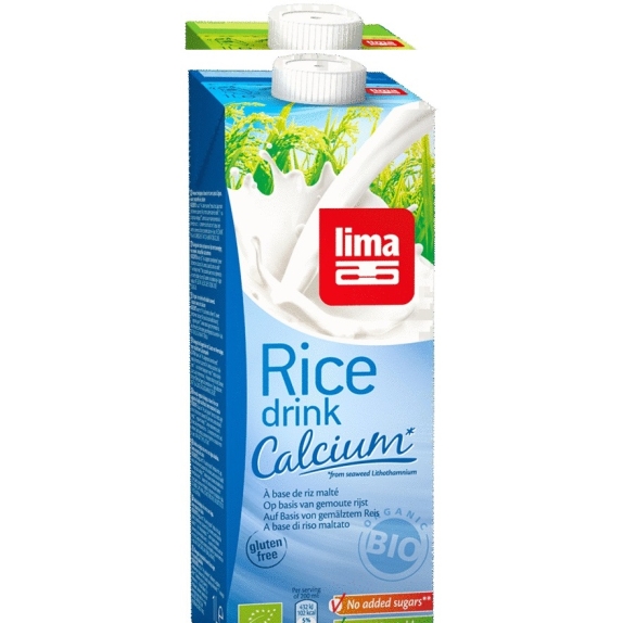 Napój ryżowy z wapniem z alg morskich bezglutenowy BIO 1 L Lima cena 8,81zł
