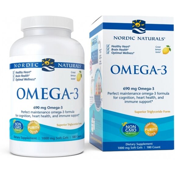 Nordic Naturals Omega-3 690 mg , cytryna, 180 kapsułek  cena 170,85zł