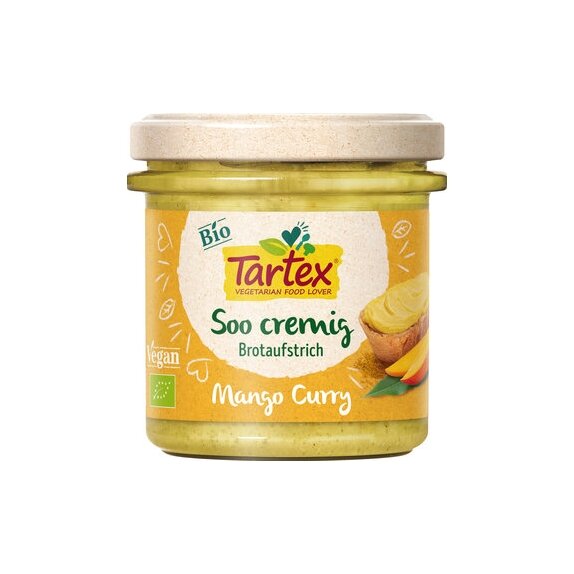 Pasta kremowa z mango i curry bezglutenowa BIO 140 g Tartex cena 7,90zł