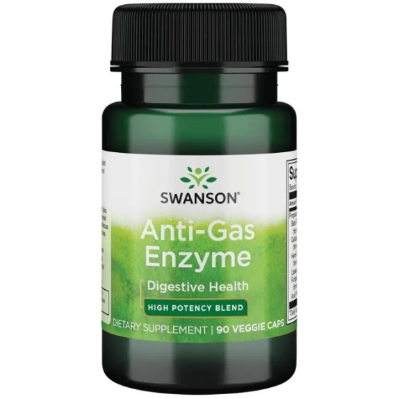 Swanson Anti-Gas Enzyme 123 mg 90 kapsułek cena 43,39zł
