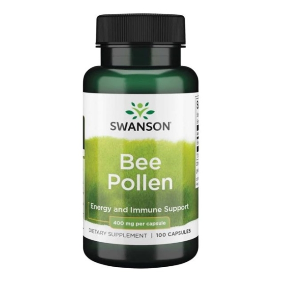 Swanson bee pollen (pyłek pszczeli) 400 mg 100 kapsułek cena 9,15$