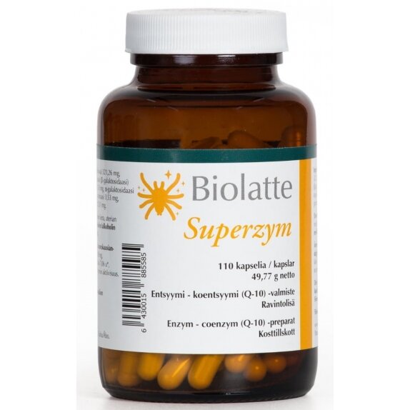 Biolatte Superzym (Enzymy, Q10) 110 kapsułek cena 189,00zł