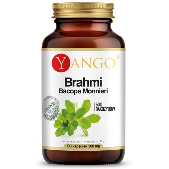 Bacopa - Brahmi 300 mg 100 kapsułek Yango cena 15,63$