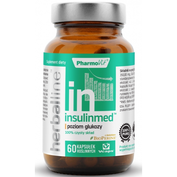 Pharmovit herballine Insulinmed 60 kapsułek cena 40,29zł