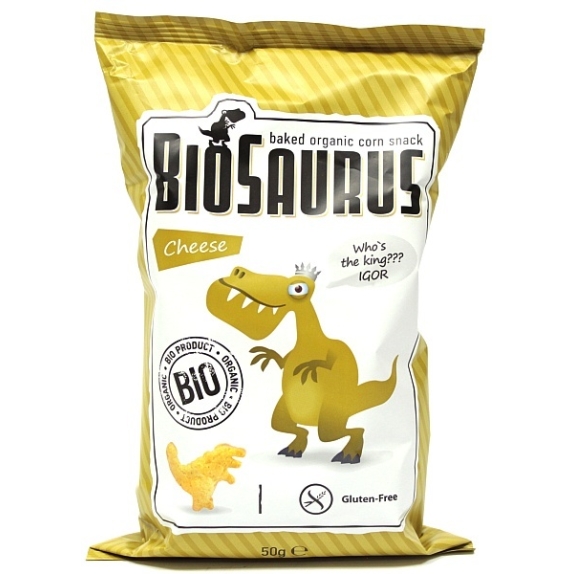 Chrupki kukurydziane serowe bezglutenowe BioSaurus 50g BIO McLloyd's cena 5,00zł
